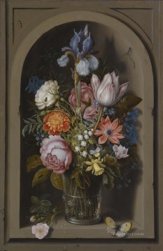 Classical Flowers Painting - Bosschaert Ambrosius Flowers Butterfly
